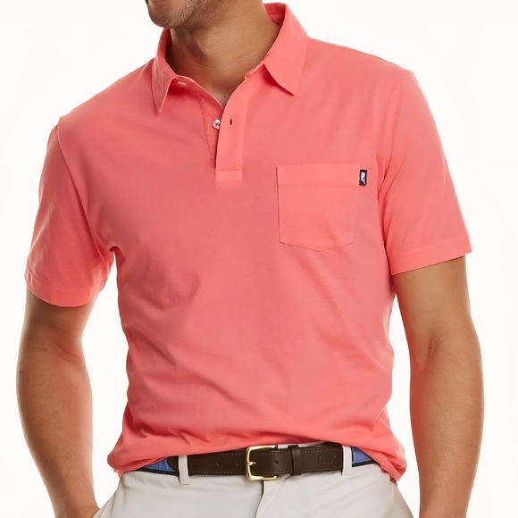 Vineyard Vines Coral Polo Shirt for Men - Picture 2 of 12
